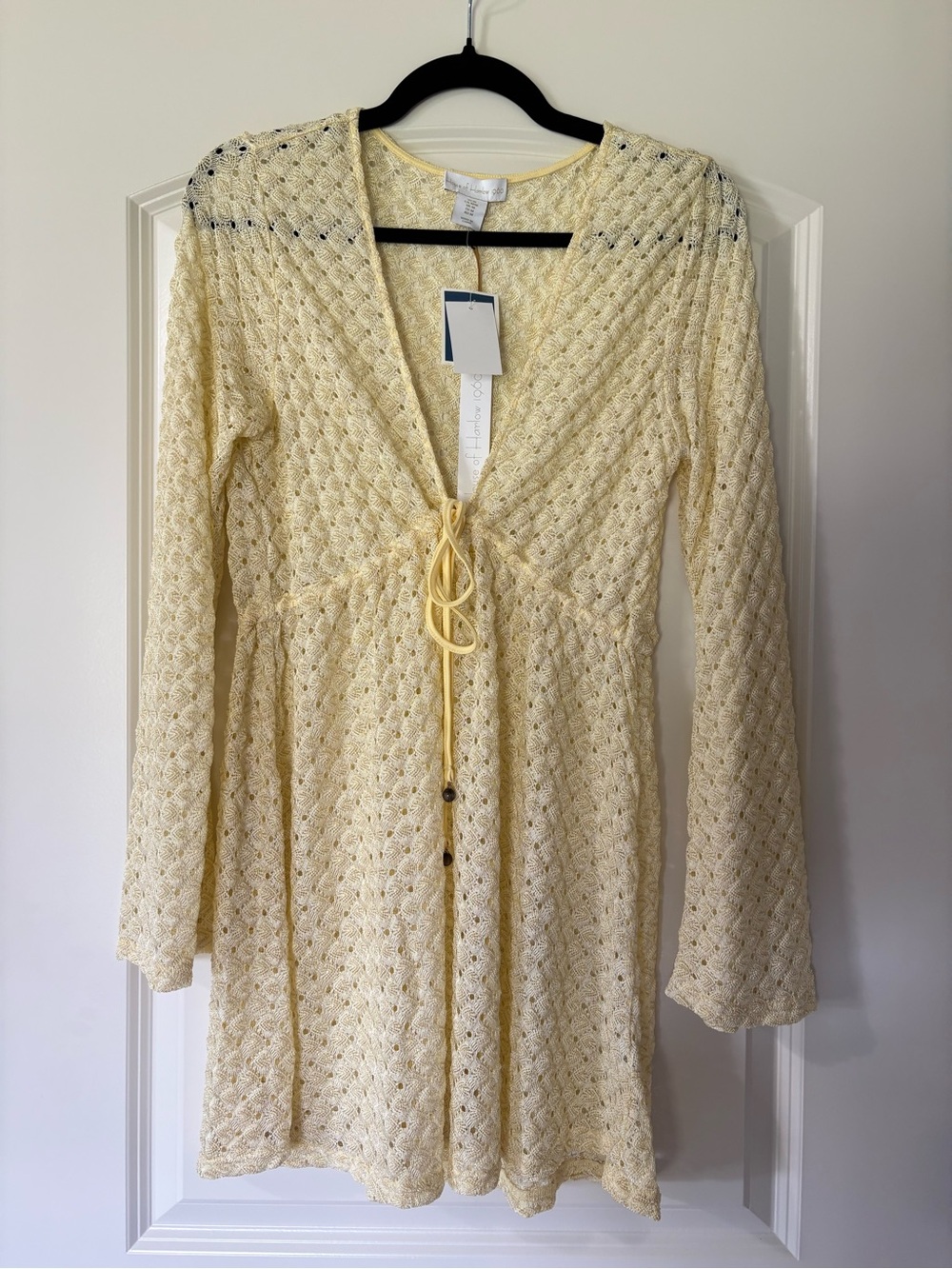 House of Harlow 1960 viral butter yellow swim coverup dress